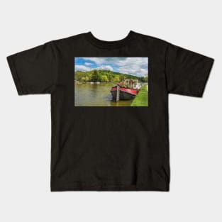 Vintage Boat On The Thames Kids T-Shirt